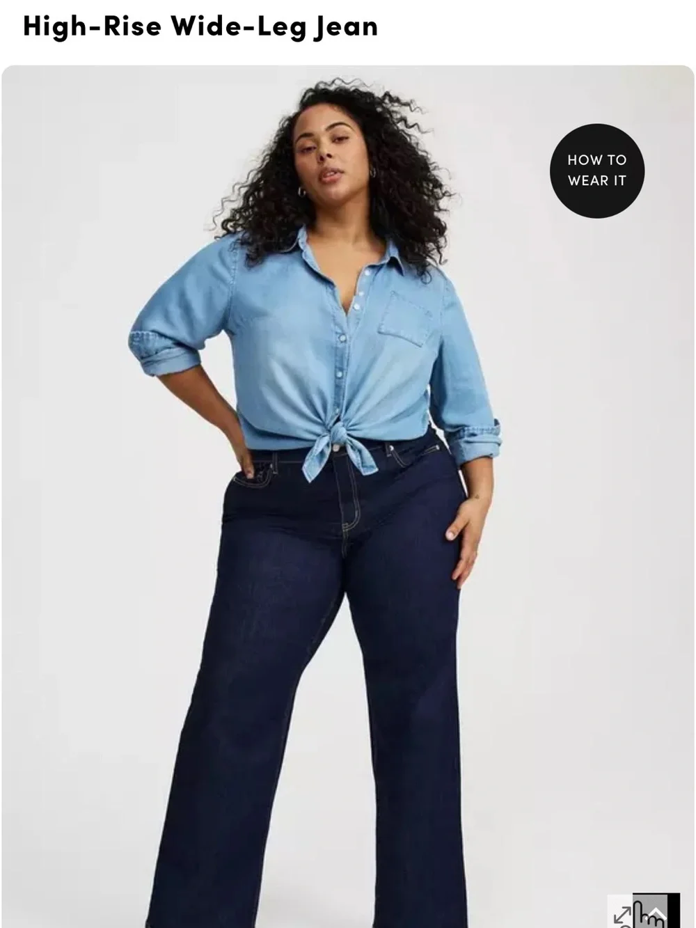 Torrid Dark Wide-Leg High-Rise Jeans